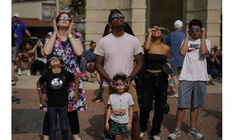 'Ring of fire' eclipse moves across the Americas, bringing with it cheers and shouts of joy