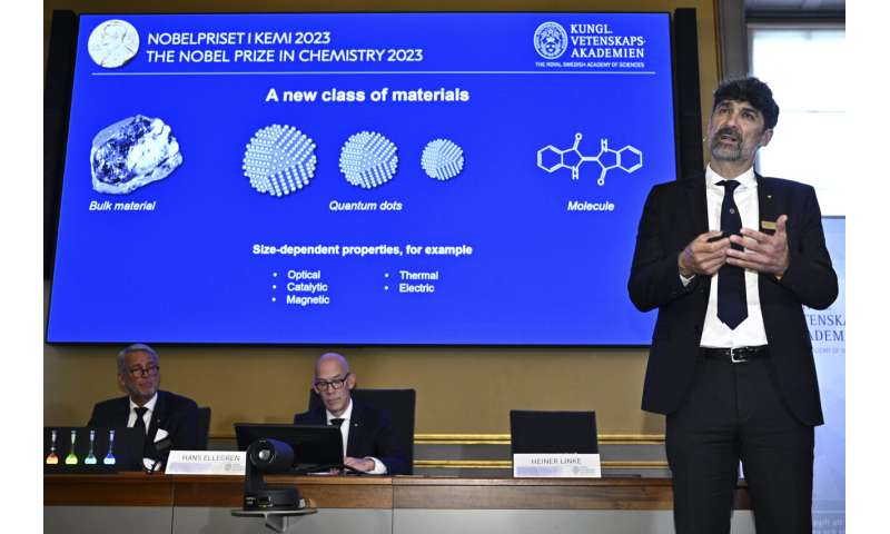 Trio wins Nobel Prize in chemistry for work on quantum dots, used in electronics and medical imaging