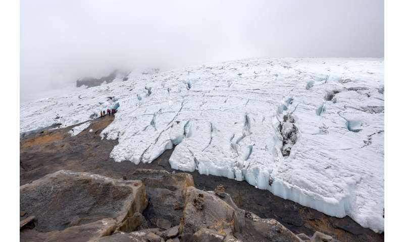 According to the most recent recorded data, in 2022, some 12.8 square kilometers of Ritacuba Blanco was covered in ice and snow -- the lowest ever measured