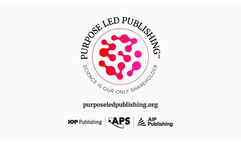 AIP Publishing, the American Physical Society and IOP Publishing create new 'Purpose-Led Publishing' coalition