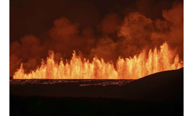 An Iceland volcano erupts again but spares the nearby town of Grindavik for now