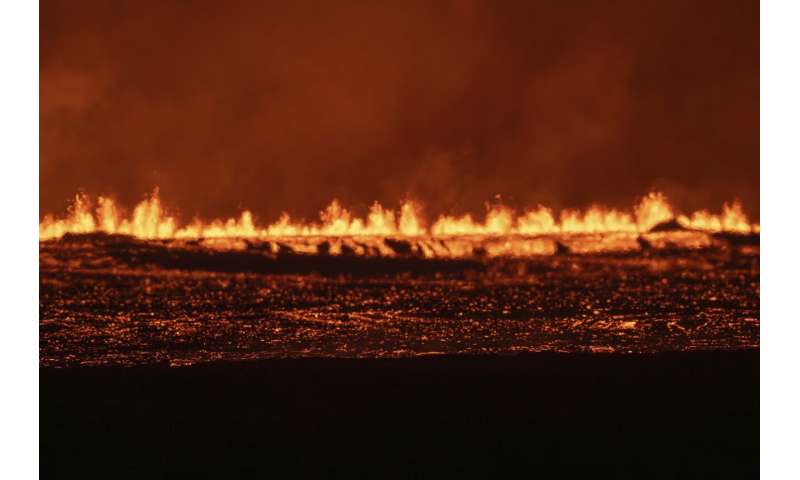 An Iceland volcano erupts again but spares the nearby town of Grindavik for now