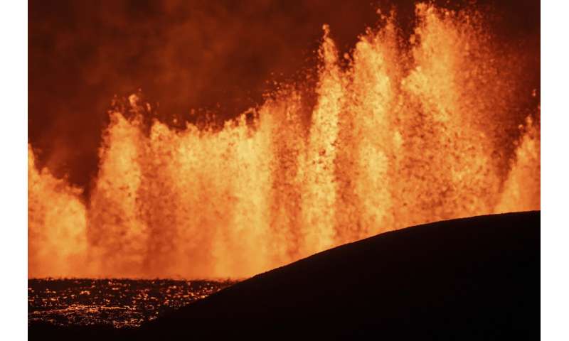 An Iceland volcano erupts again but spares the nearby town of Grindavik for now