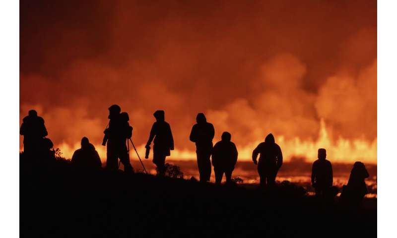 An Iceland volcano erupts again but spares the nearby town of Grindavik for now