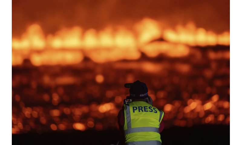 An Iceland volcano erupts again but spares the nearby town of Grindavik for now