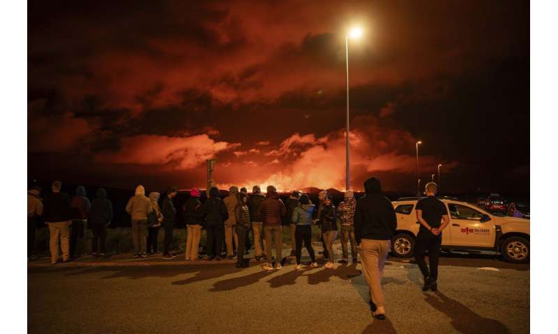 An Iceland volcano erupts again but spares the nearby town of Grindavik for now