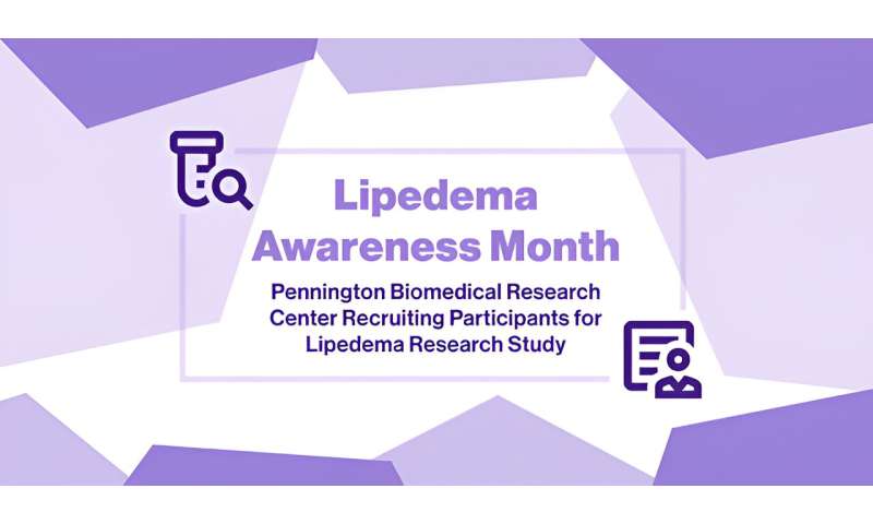 Lipedema Awareness Month: Pennington Biomedical Research Center Recruiting Participants for Lipedema Research Study