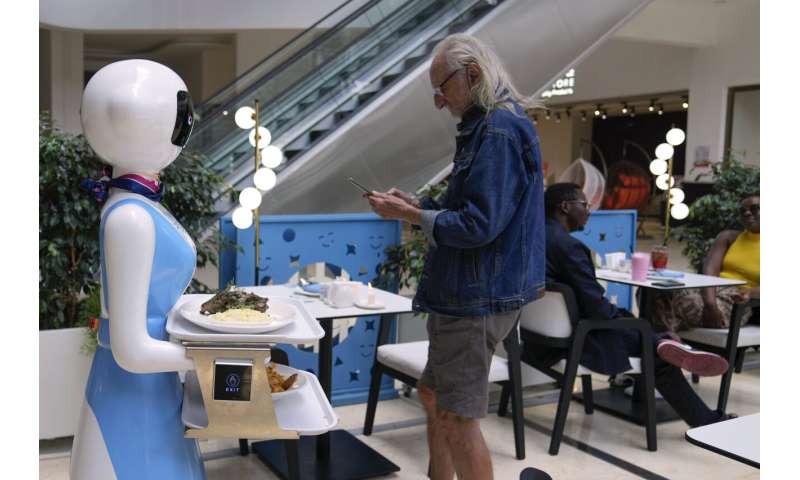 Robot waiters in Kenya create a buzz. But there are concerns about what it means for human labor