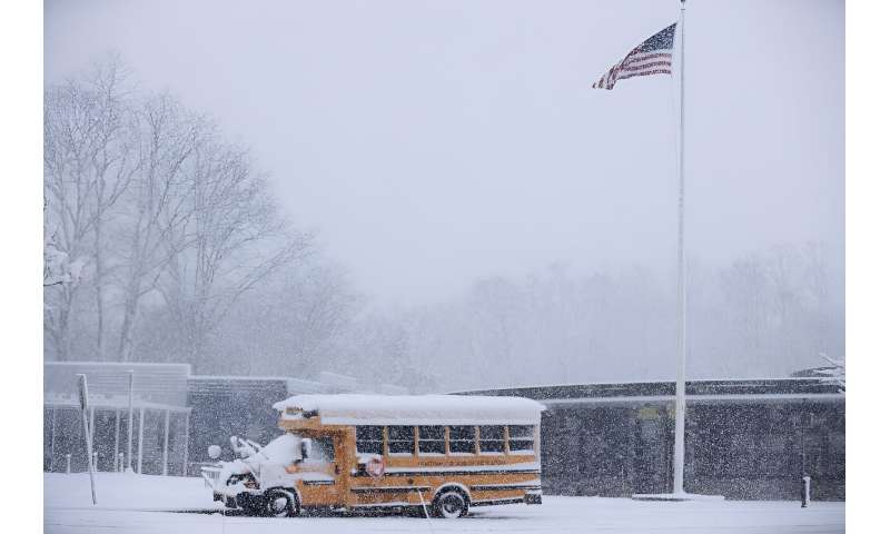 Schools were forced to close in New York city and transport operators scrambled to provide a service amid tough conditions