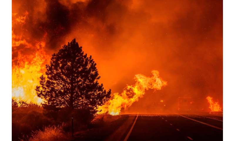 The so-called Park Fire had burned more than 350,000 acres (142,000 hectares) as of Saturday evening, making it the seventh-largest ever recorded in California history