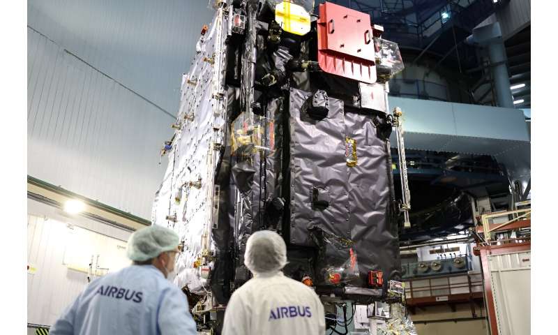 The spacecraft was photographed in 2023 before setting off on its eight-year journey to Jupiter.