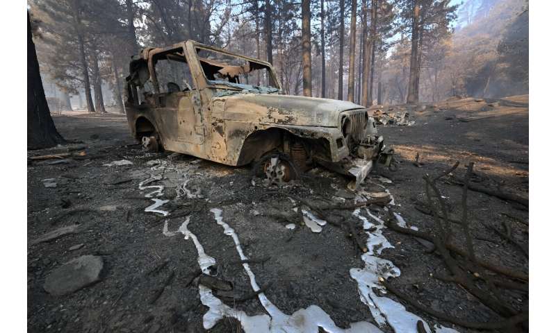 The town of Wrightwood has been badly affected by one of three major wildfires around Los Angeles