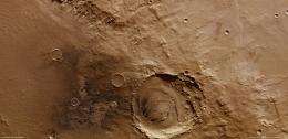 Schiaparelli on Mars shaped by wind, water