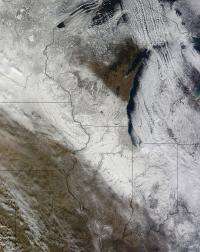 Early meteorological winter in the U.S. Midwest captured by NASA