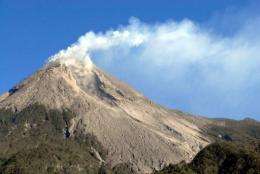 Authorities in Indonesia have raised an alert for the active volcano Merapi
