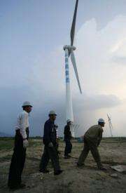 China ranked second in the world in installed wind generating capacity in 2009