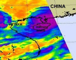 NASA infrared imagery shows Chanthu weakening after landfall in southeastern China