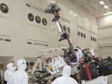 Strong robotic arm extends from next Mars rover