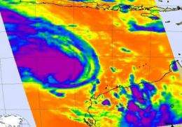 NASA infrared satellite data see an intensifying Tropical Storm Dianne