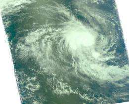 NASA's Aqua Satellite sees a tight Tropical Storm 21S