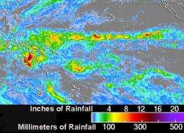 NASA's TRMM satellite maps Cyclone Paul's extreme rainfall totals in Australia