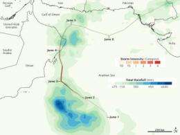 NASA'S TRMM Satellite provides rainfall estimate for Cyclone Phet