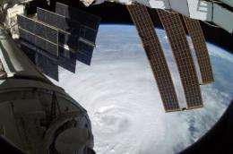  NASA satellite and International Space Station catch Earl weakening