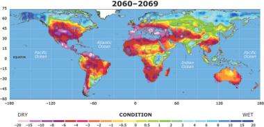 Drought may threaten much of globe within decades