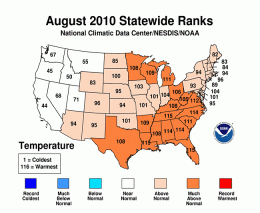 Fourth warmest U.S. summer on record according to NOAA
