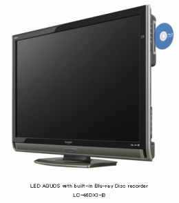 Sharp Introduces Eight New LED AQUOS TVs with Built-in Blu-ray Disc Recorder