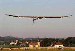 Solar-powered Swiss plane gets its day in the sun (AP)