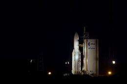 The Ariane European rocket at the Arianespace launch site in Kourou, French Guiana