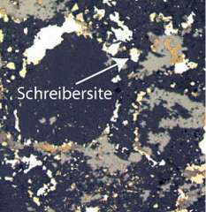 Image of schreibersite grain present in a thin-section of the enstatite meteorite