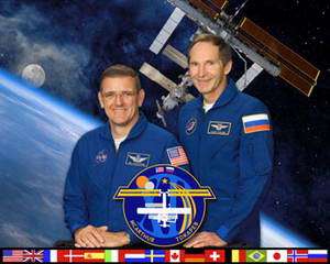  From left are Expedition 12 Commander William McArthur and Expedition 12 Flight Engineer Valery Tokarev. Photo Credit: NASA