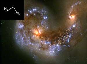 From galaxy collisions to star birth: Missing link found