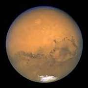 Mars in 2003, from the Hubble Space Telescope