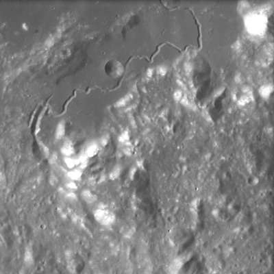Hadley Rille on the Moon, seen by SMART-1 (Copyright ESA)