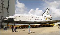 US space shuttle Atlantis at the Kennedy Space Center