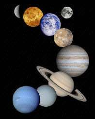 NASA montage of planets