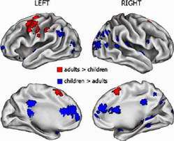 Adult and child brains perform tasks differently