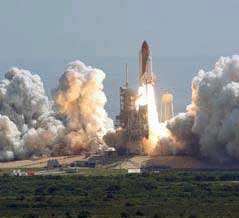 US space shuttle Discovery lift off