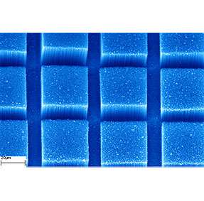 "towers" composed of carbon nanotubes atop silicon wafers