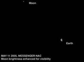 Messenger peeks at Earth