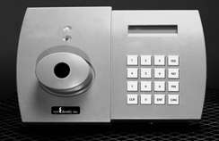 High security retinal scanner with keypad for extra security