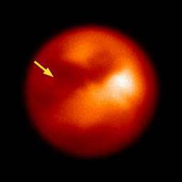 Near-infrared surface image of Titan