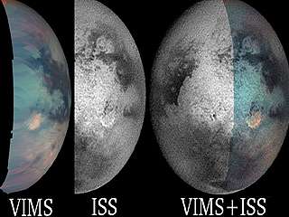 ombined VIMS and ISS images of Titan's mysterious bright red spot gives researchers more information about the feature than eith