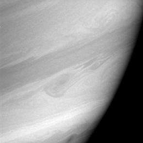 Two Saturnian storms swirl in the region informally dubbed "storm alley" by scientists