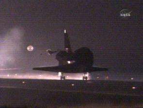 Space Shuttle Atlantis lands at Kennedy Space Center, Fla.