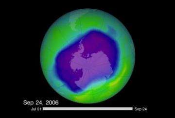 Ozone Hole on September 24, 2006