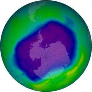 Antarctic ozone hole is a double record breaker
